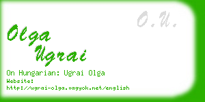 olga ugrai business card